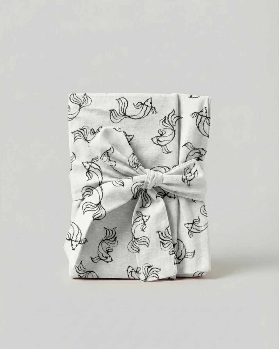 Emballage cadeau en tissu - Poisson