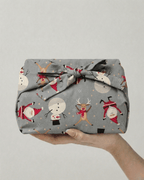 Emballage cadeau en tissu - Team Noël