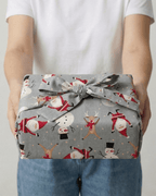 Emballage cadeau en tissu - Team Noël