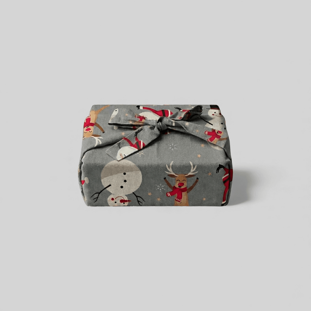 Emballage cadeau en tissu - Team Noël